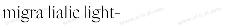 migra lialic light字体转换